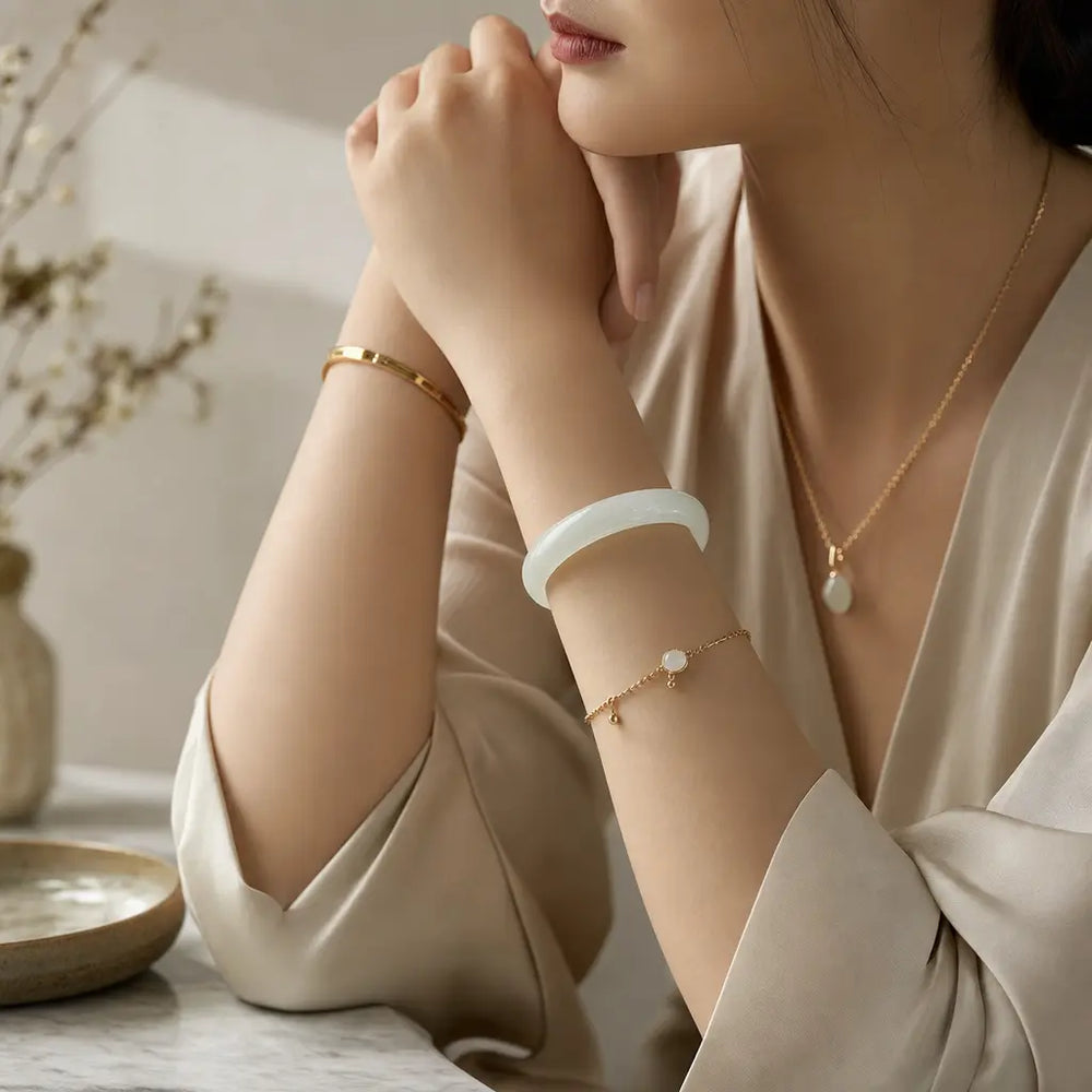 Featured image for Jade Bracelet White Styling Guide: Matching Metals, Outfits, and Layering