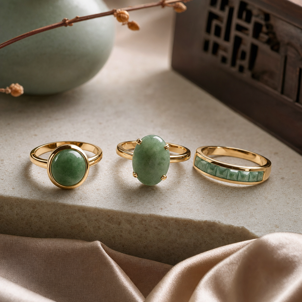 Featured image for Gold and Jade Ring Settings Explained: Bezel vs Prong vs Channel