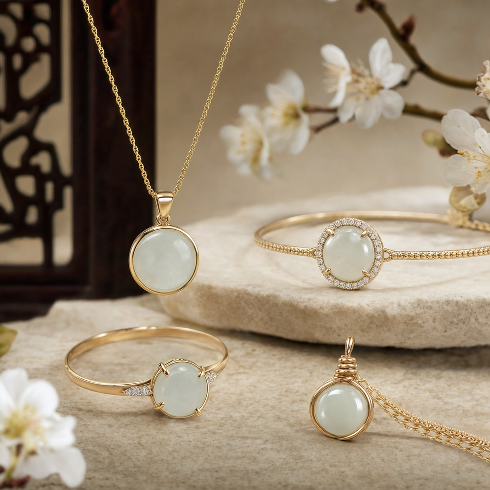 Featured image for White Jade Jewellery Settings Guide: Bezel, Prong, Halo, and Wire-Wrap