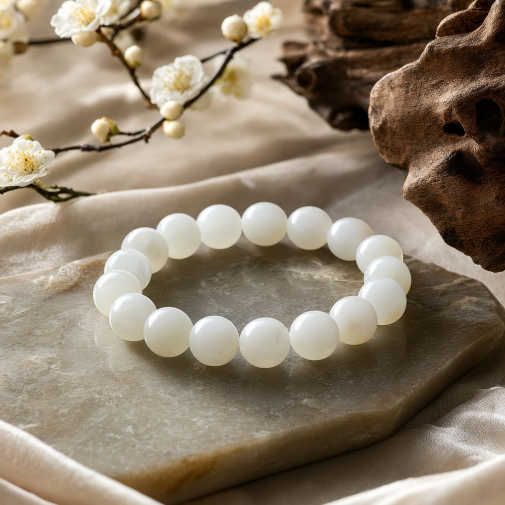 Featured image for White Jade Bracelets Thickness Guide: How to Choose Bead Size for Comfort, Durability, and Style