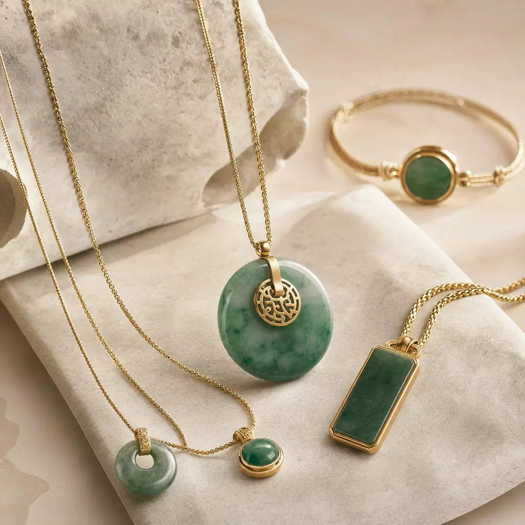 Featured image for Jade and Gold Pendant Styles, From Minimal to Statement