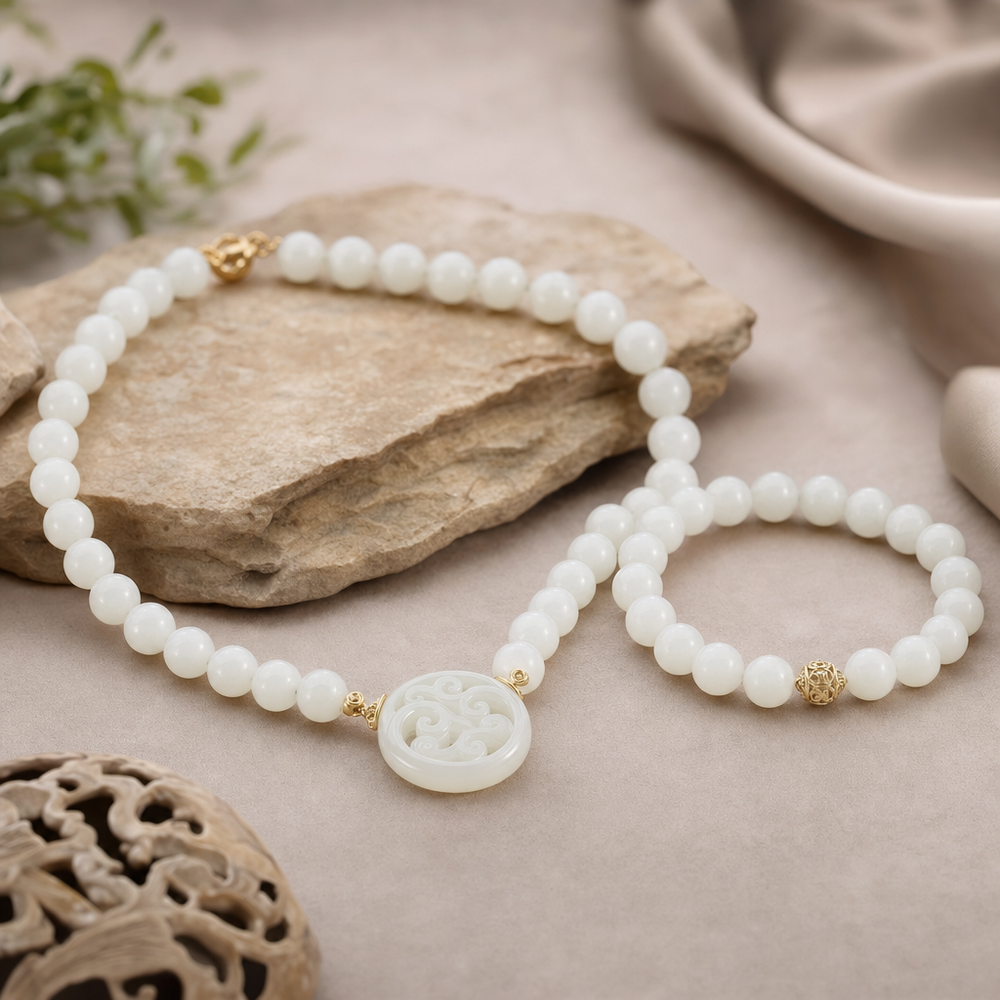 Featured image for White Jade Jewellery: How to Build a Matching Necklace and Bracelet Set