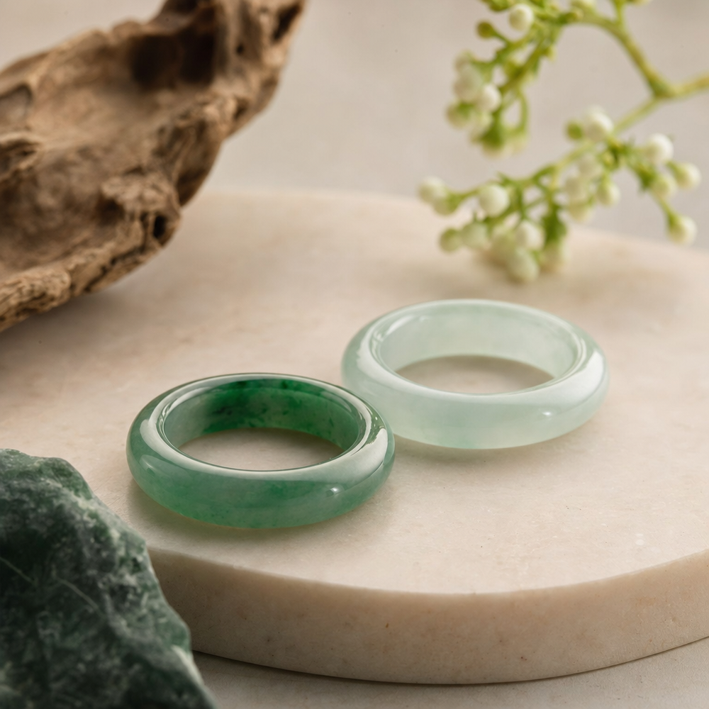 Featured image for How to Choose Between Natural Jade and Jadeite for Jade and Gold Rings