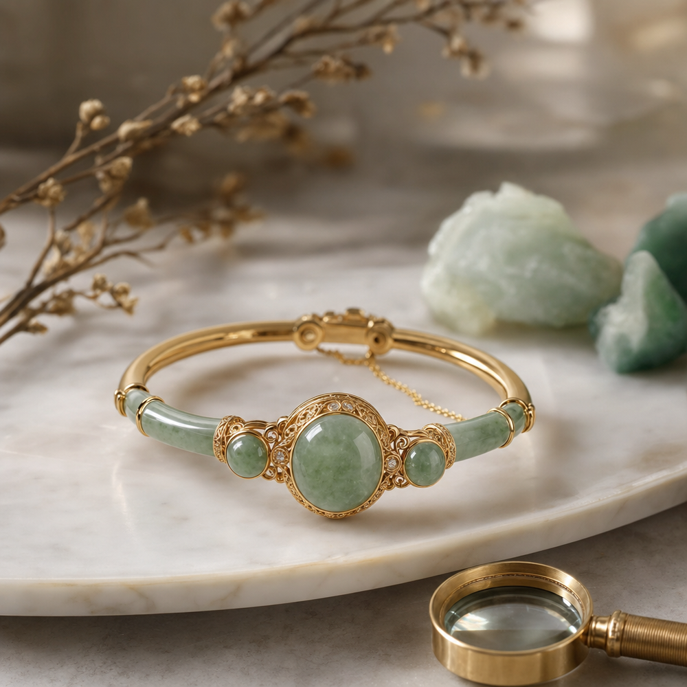 Featured image for How to Spot Low-Quality Jade in a Gold and Jade Bracelet: Clarity, Dye, and Surface Tests