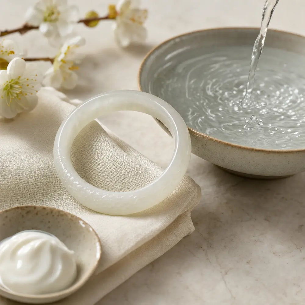 Featured image for How to Clean White Jade After Makeup, Sunscreen, and Hand Cream