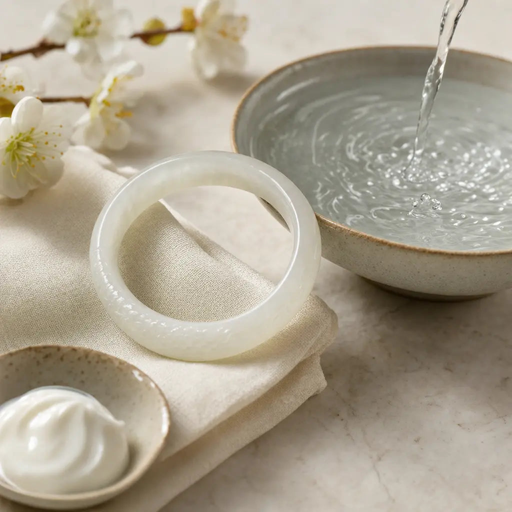 Featured image for How to Clean White Jade After Makeup, Sunscreen, and Hand Cream