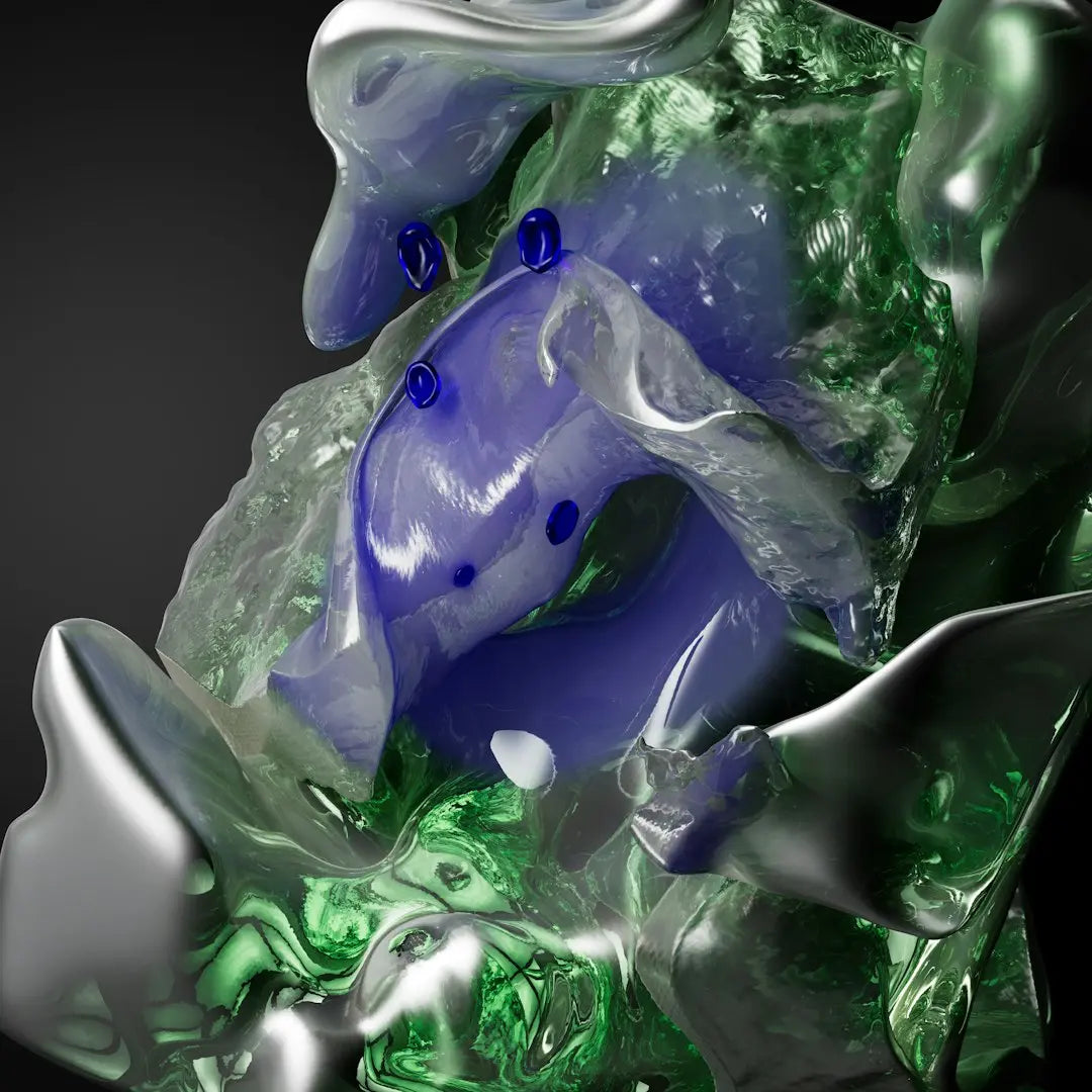 a glass sculpture is shown with a black background - Photo by Google DeepMind on Unsplash