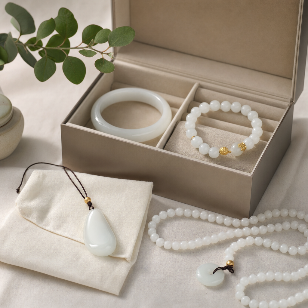 Featured image for How to Store White Jade Stones at Home: Preventing Scratches, Staining, and Cloudiness