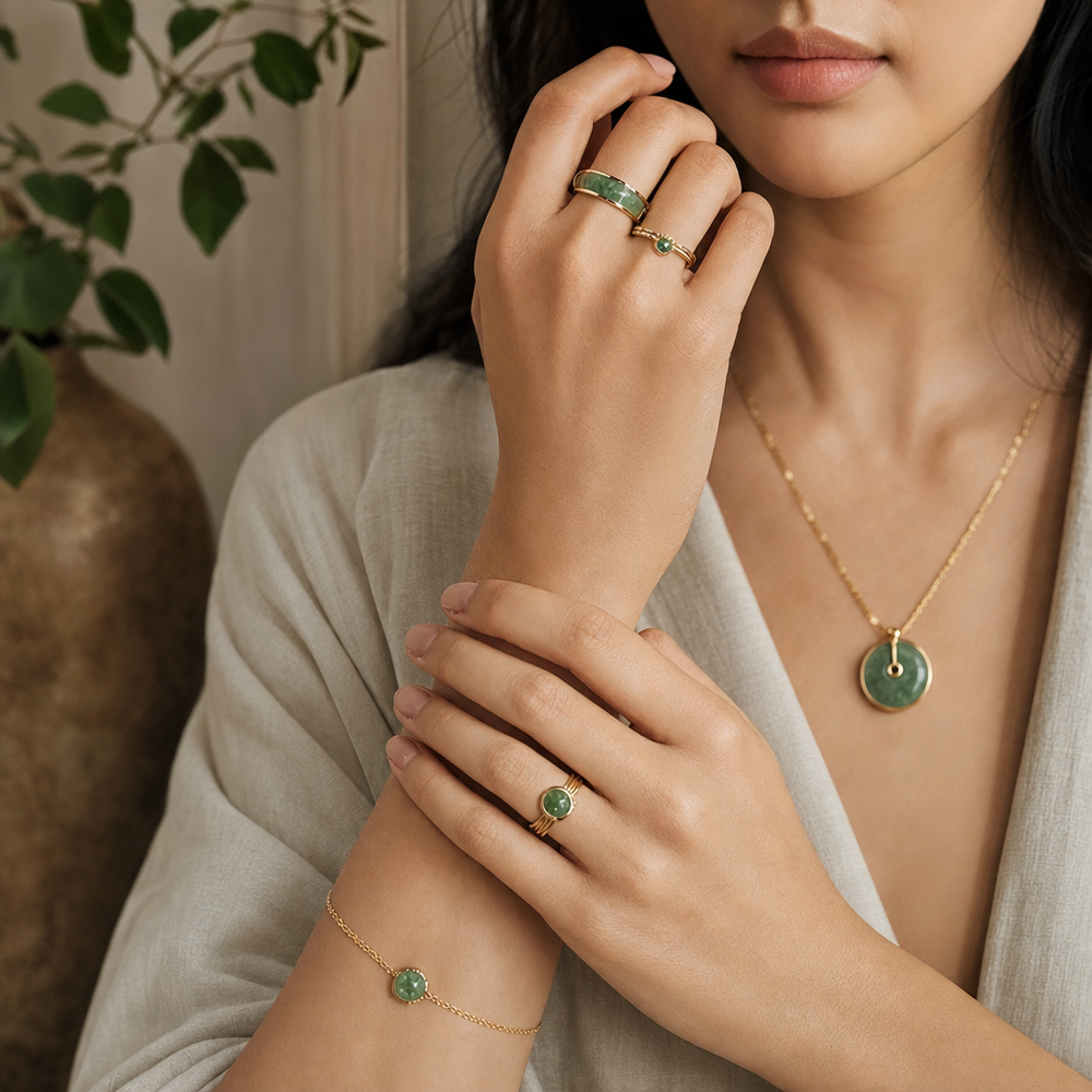 Featured image for Gold and Jade Ring Sizing by Finger Type: Knuckles, Swelling, and Stackability