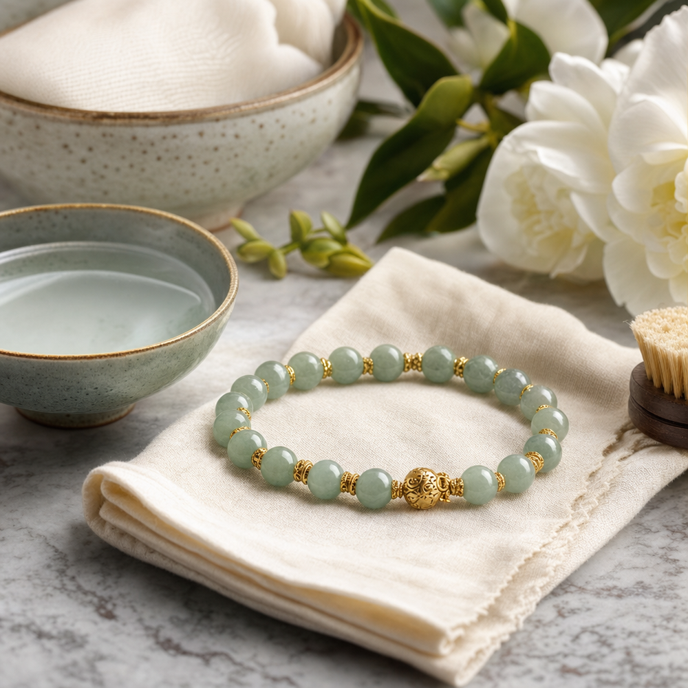 Featured image for Jade and Gold Bracelet Spot-Clean Routine: Remove Oils, Lotion, and Makeup Safely
