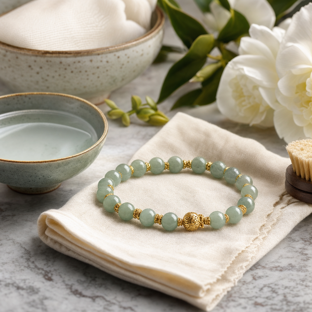 Featured image for Jade and Gold Bracelet Spot-Clean Routine: Remove Oils, Lotion, and Makeup Safely