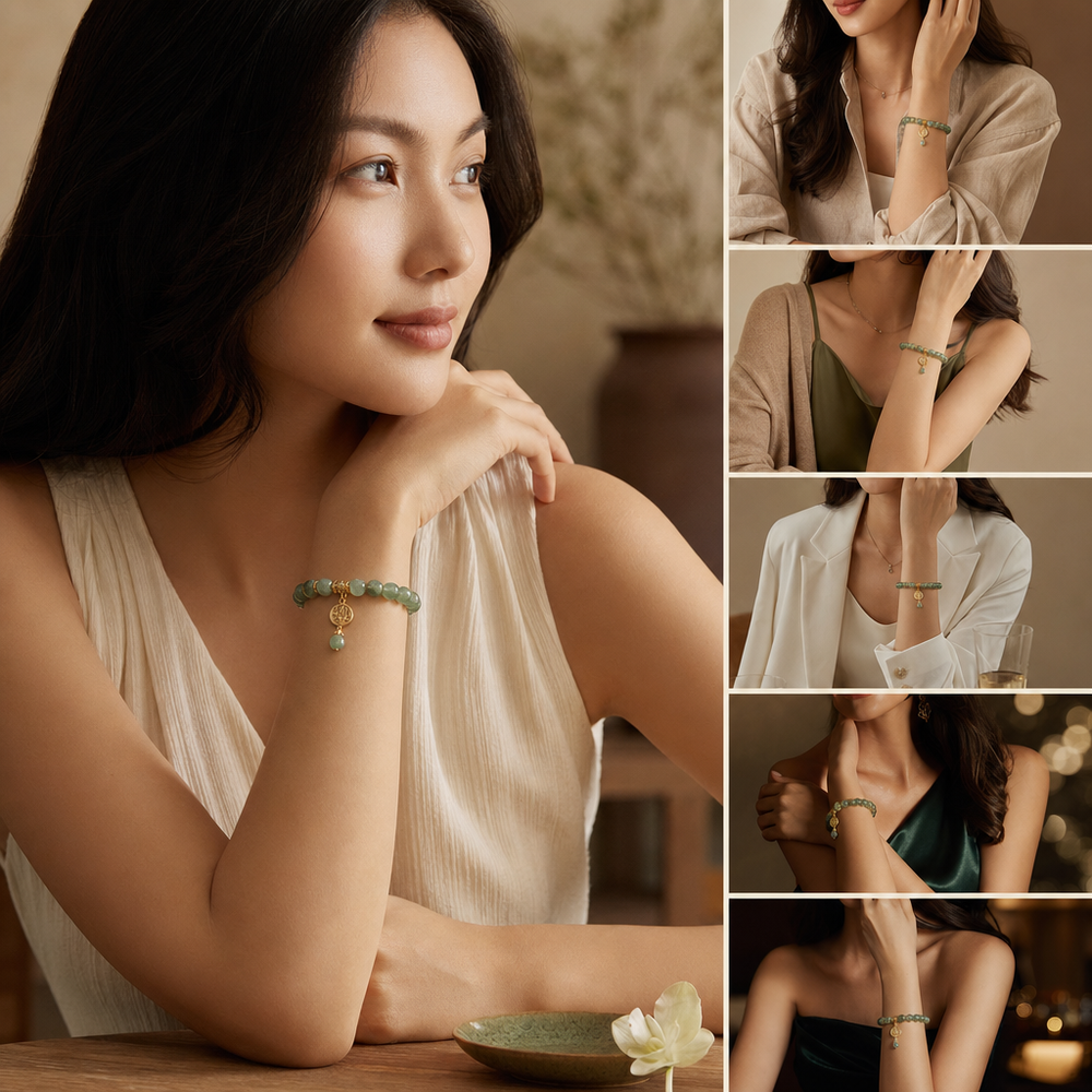 How to Build a Five-Piece Outfit Around a Jade and Gold Bracelet
