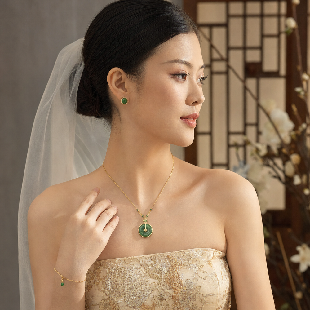 How to Choose Jade and Gold Necklaces for Your Wedding Day: Fit, Scale, and Color