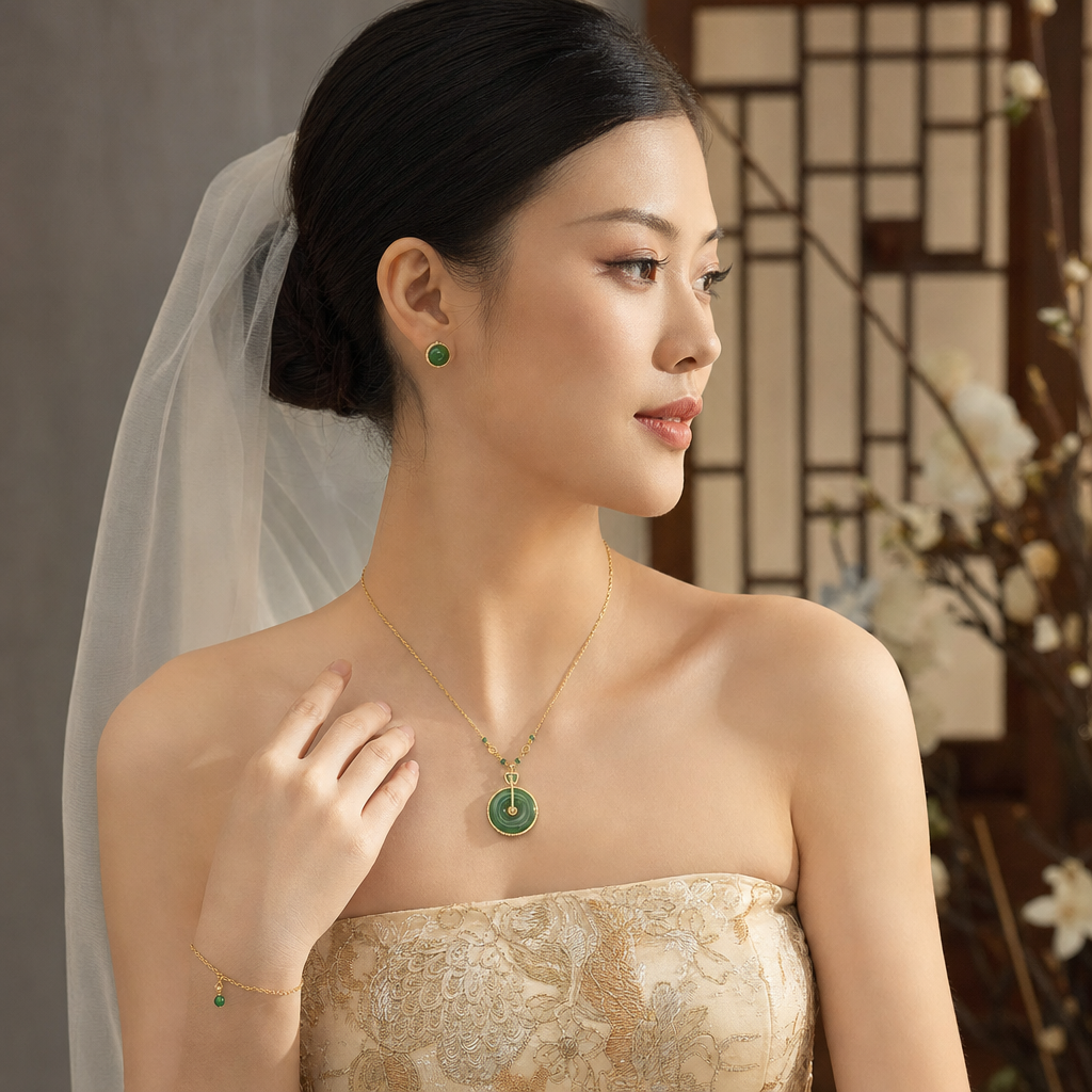 How to Choose Jade and Gold Necklaces for Your Wedding Day: Fit, Scale, and Color