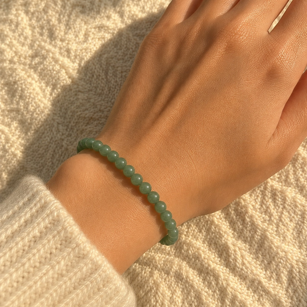 Velin Bracelet | Natural Jade Beaded Bracelet
