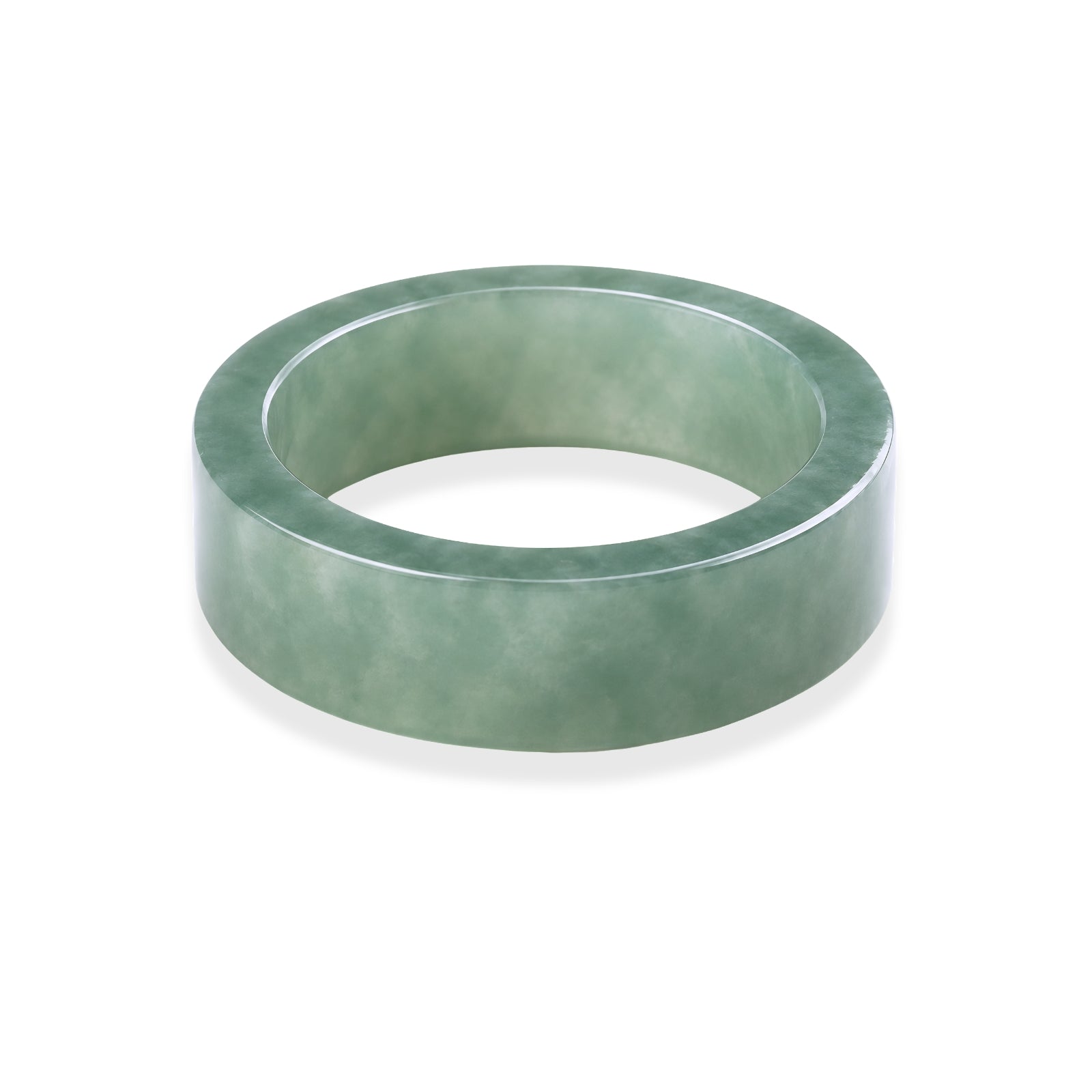Green band ring on a white background