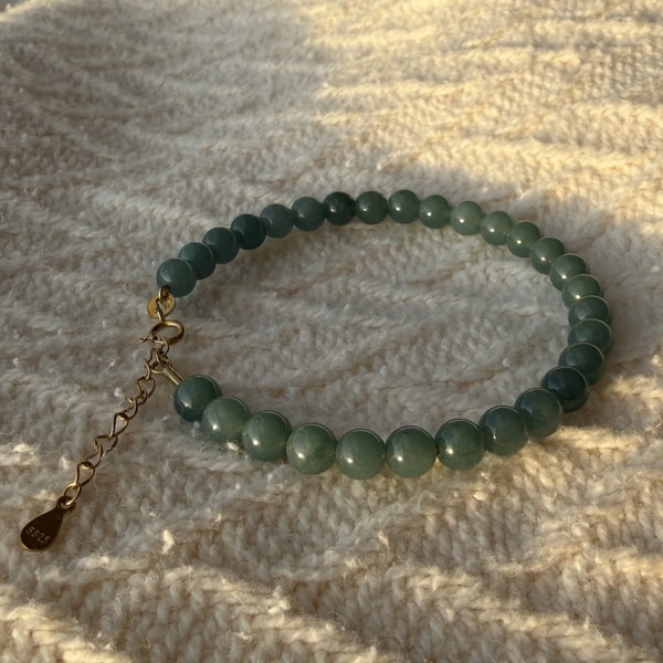 Velin Bracelet | Natural Jade Beaded Bracelet Aulyn