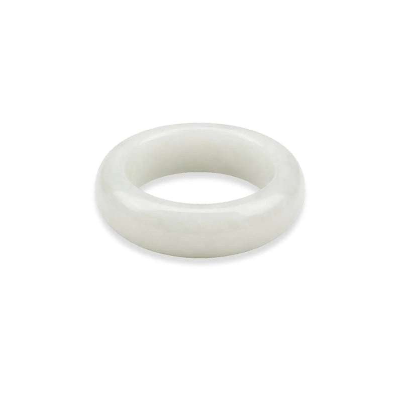 Nivelle Ring | White Jadeite Band